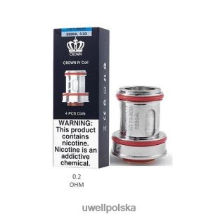 UWELL CROWN 4 cewki zamienne (4 szt.) podwójna cewka 0,2 oma JTRRVT182 UWELL Warszawa