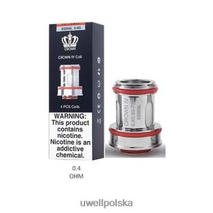 UWELL CROWN 4 cewki zamienne (4 szt.) podwójna cewka 0,4 oma JTRRVT183 UWELL Cena