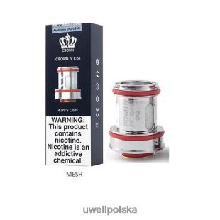 UWELL CROWN 4 cewki zamienne (4 szt.) un2 podwójna siatka 0,23 oma JTRRVT184 UWELL E Papieros