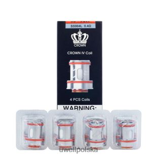 UWELL CROWN 4 cewki zamienne (4 szt.) un2 podwójna siatka 0,23 oma JTRRVT184 UWELL E Papieros