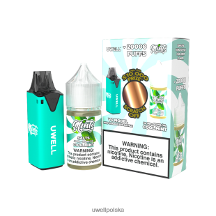 UWELL V6 urządzenie jednorazowe + para tatusia 30ml soku - pakiet współpracy clr: cyjan/flv: chłodna mięta 50 mg JTRRVT210 UWELL Vape Flavours