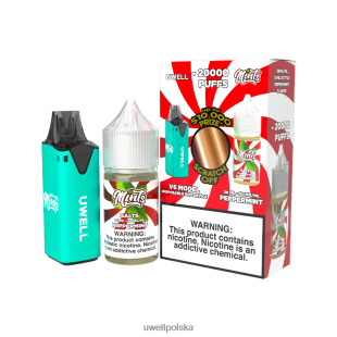 UWELL V6 urządzenie jednorazowe + para tatusia 30ml soku - pakiet współpracy clr: cyjan/flv: mięta pieprzowa 50 mg JTRRVT211 UWELL Polska