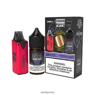 UWELL V6 urządzenie jednorazowe + para tatusia 30ml soku - pakiet współpracy clr: czerwony/flv: łzy jednorożca 48 mg JTRRVT214 UWELL E Papieros